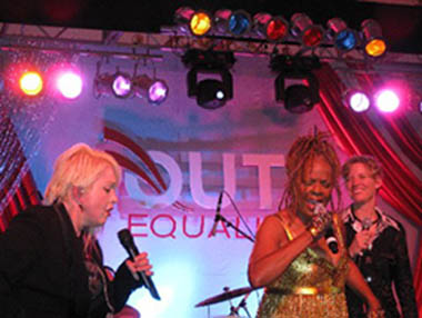 Cyndi Lauper, Thelma Houston, Out for Equality Inaugural Ball 2009