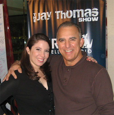 Dr. Sari Locker and Jay Thomas, after co-hosting The Jay Thomas Show Dr. Sari Locker and Jay Thomas at Sirius XM